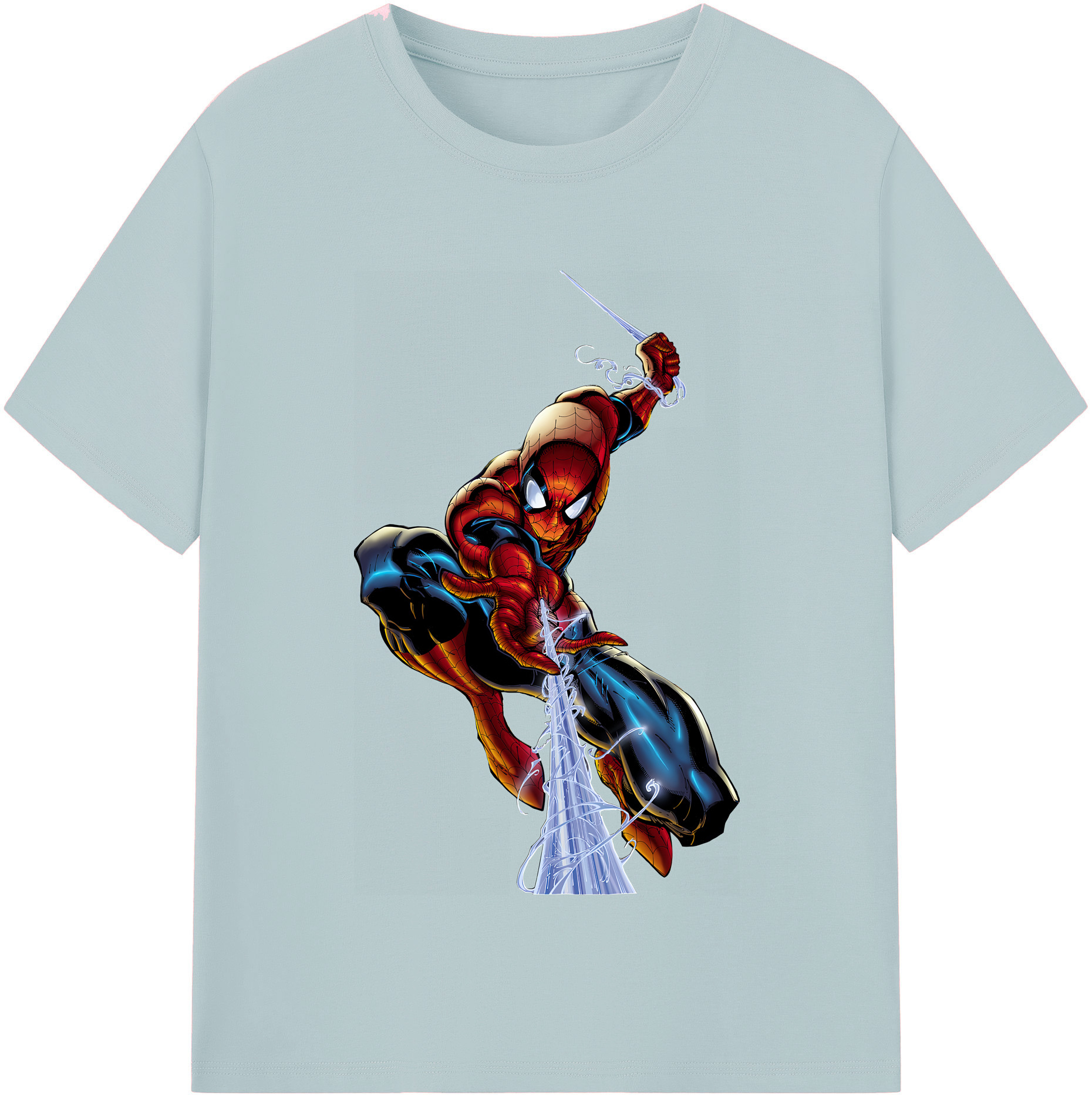 （画像用） Spider Man スパイダーマン 綿100％半袖Tシャツ（フロントプリント）